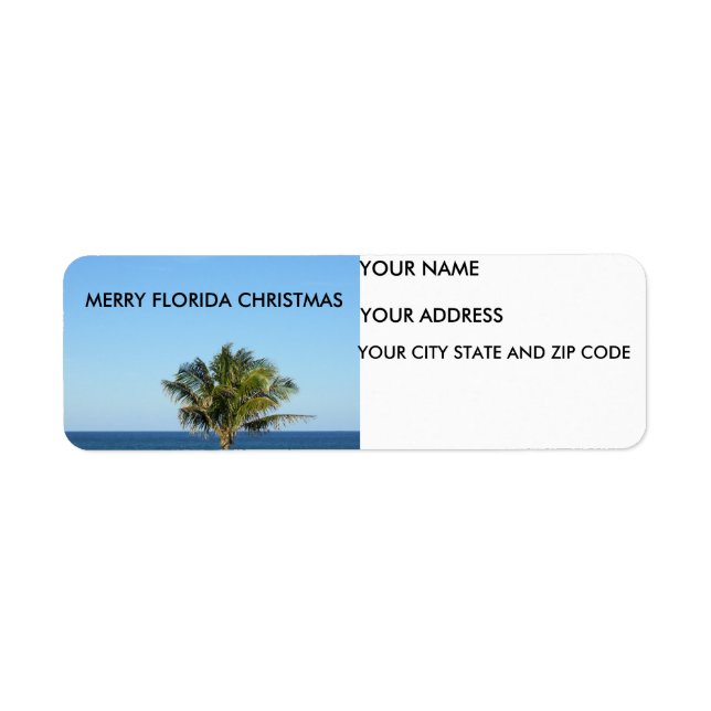 MERRY FLORIDA CHRISTMAS LABEL (Front)