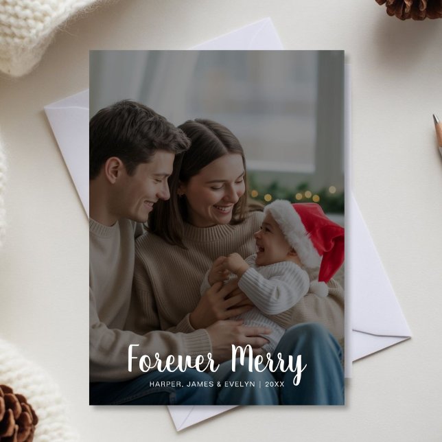 Merry Forever – Cosy Winter Family Holiday Card (Creator Uploaded)
