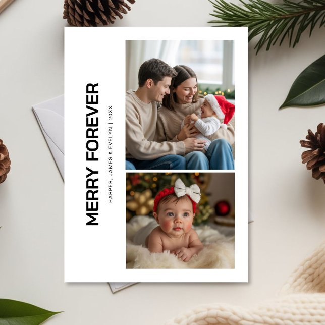 Merry Forever – Joyful Family Holiday Card (Creator Uploaded)