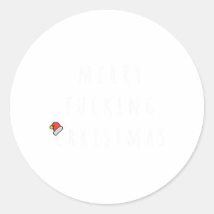 Merry Foring Christmas Humourous Xmas Gift Men Wom Classic Round Sticker