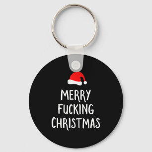 Merry Foring Christmas Inappropriate Santa Pajama Key Ring