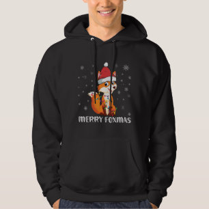 Merry Foxmas Funny Christmas Fox Lovers Fox Owner Hoodie