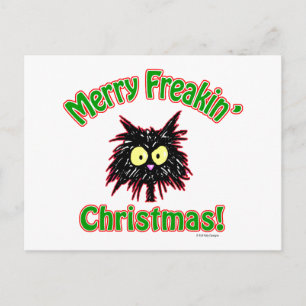 Merry Freakin' Christmas Holiday Postcard