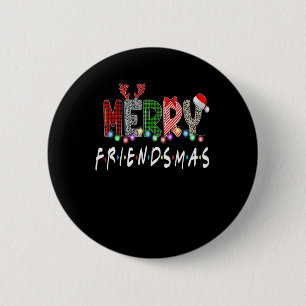 Merry Friendsmas Christmas Friends Matching Sweate 6 Cm Round Badge