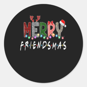 Merry Friendsmas Christmas Friends Matching Sweate Classic Round Sticker