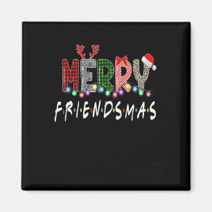 Merry Friendsmas Christmas Friends Matching Sweate Magnet