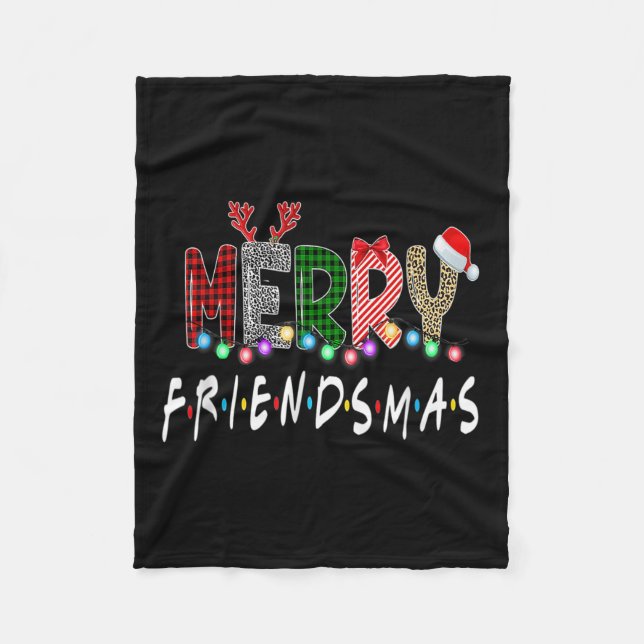 Merry Friendsmas Friends Christmas Matching Xmas G Fleece Blanket (Front)