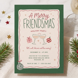 Merry Friendsmas Holiday Party Invitation