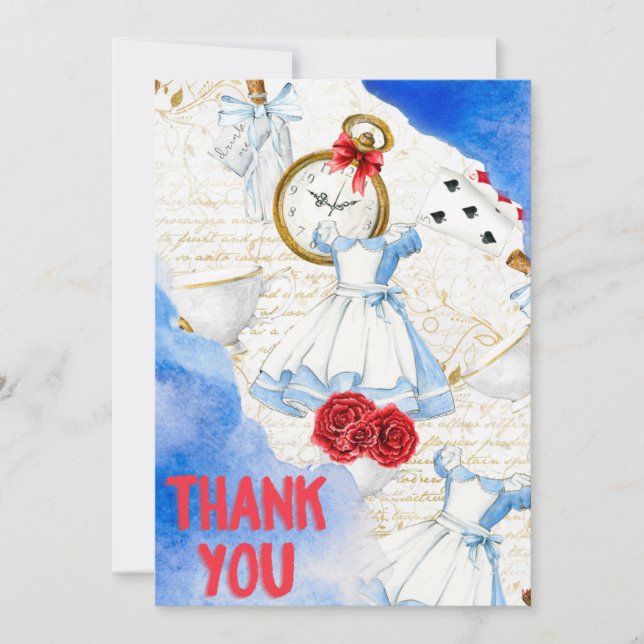 Merry Fun Birthday Thank You Card (Front)