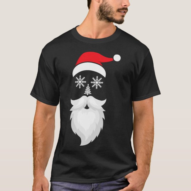 Merry Funny Christmas Santa Hat Xmas Family Christ T-Shirt (Front)