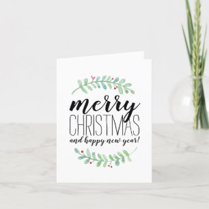 Merry Garland Holiday Folded Card