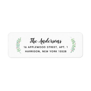Merry Garland Holiday Return Address