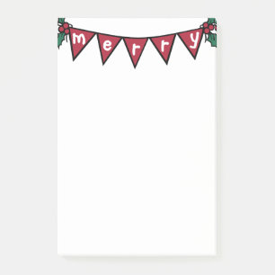 Merry garland Post-it note pad