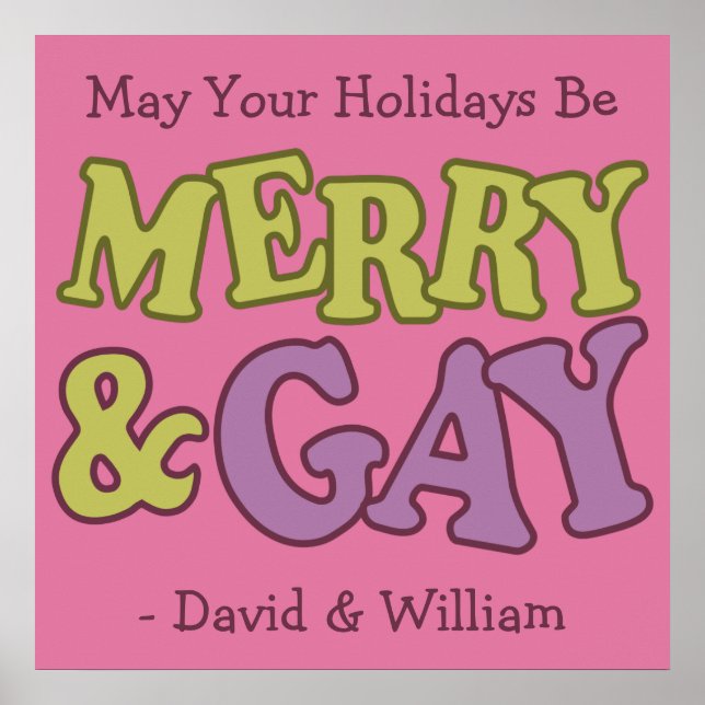 Merry & Gay custom poster (Front)