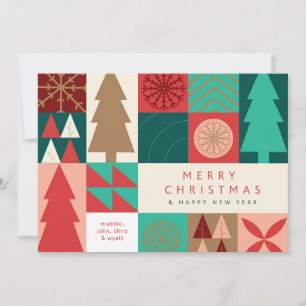 Merry Geometric Christmas - Modern Holiday Card