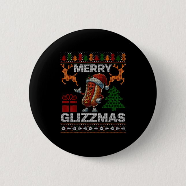 Merry Glizzmas -christmas Glizy Matching Family Ug 6 Cm Round Badge (Front)