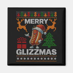Merry Glizzmas -christmas Glizy Matching Family Ug Magnet
