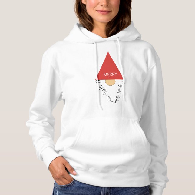 Merry Gnome Christmas Hoodie (Front)