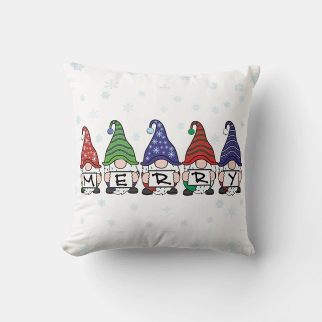 Merry Gnomes Cushion (Front)