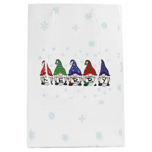 Merry Gnomes Medium Gift Bag