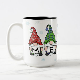 Merry Gnomes Two-Tone Coffee Mug