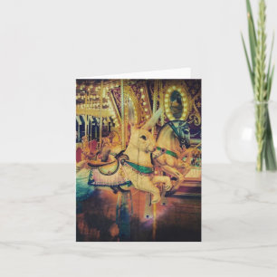 Merry Go Round Animals Grunge All Occasions Card