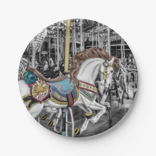 Merry Go Round Carousel Paper Plate