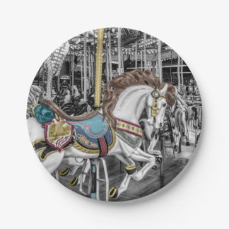 Merry Go Round Carousel Paper Plate