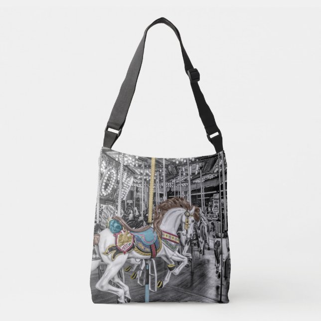 Merry Go Round Carousel Photography Crossbody Bag (Front)