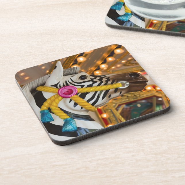 Merry-Go-Round Carousel Ride Zebra Horse Coaster (Left Side)
