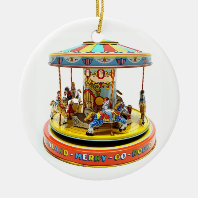 Merry-Go-Round Ceramic Tree Decoration (Front)