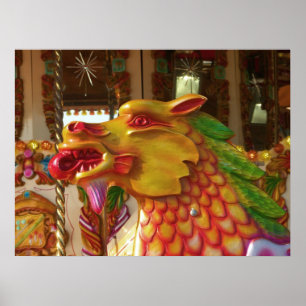 Merry-go-round Dragon Poster