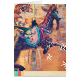 Merry Go Round Goat, All Occasion Blank Greeting