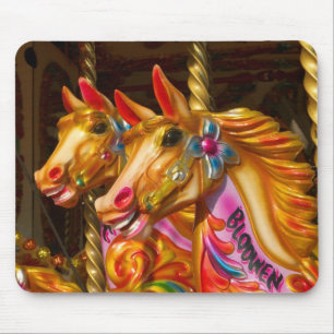 Merry-go-round Horses Mouse Mat