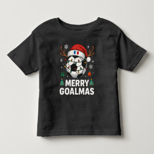 Merry Goalmas France - Funny Soccer Christmas Toddler T-Shirt