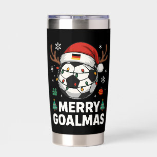 Merry Goalmas - Funny Soccer Christmas Insulated Tumbler