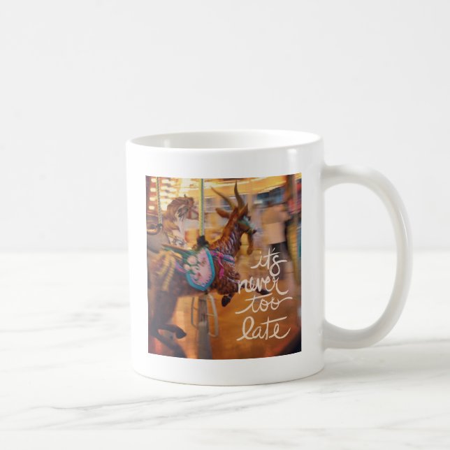 Merry Goat It is Never Too Late Coffee Mug (Right)