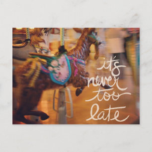 Merry Goat It is Never Too Late Holiday Postcard