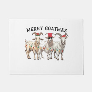 Merry Goatmas Animal Goat Lover Merry Christmas  Doormat