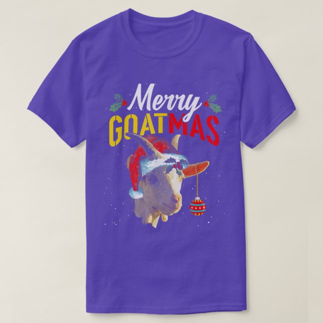 Merry Goatmas Ugly Christmas Sweater Goat Lover Fa (Design Front)