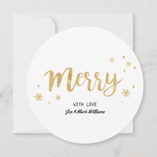 Merry (Gold) Holiday Card
