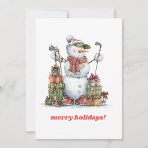 Merry Golfer Holiday Greeting Card