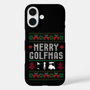 Merry Golfmas Golf Golfing Golfer Ugly Christmas iPhone 16 Case
