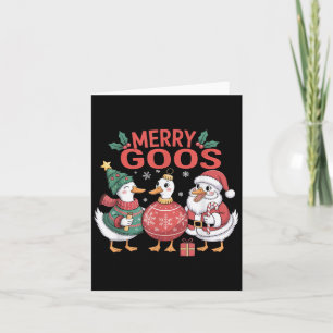 Merry Goose On The Loose Funny Christmas Silly Hum Card