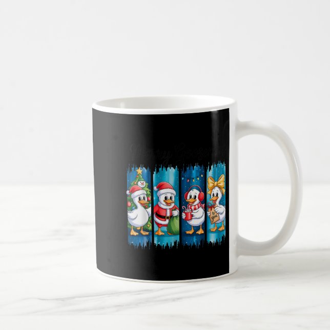 Merry Goosemas Christmas Cheer Festive Ducks  Coffee Mug (Right)