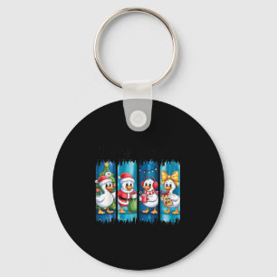 Merry Goosemas Christmas Cheer Festive Ducks  Key Ring