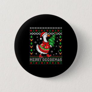 Merry Goosemas Christmas Funny Family Ugly Xmas Me 6 Cm Round Badge