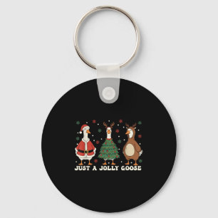 Merry Goosemas Christmas Just A Jolly Goose Men Wo Key Ring