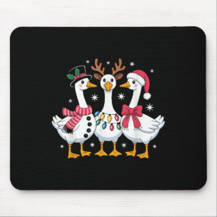 Merry Goosemas Christmas Silly Goose Xmas Lights M Mouse Mat