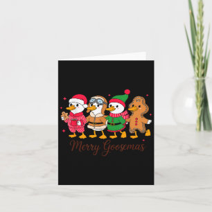 Merry Goosemas Cute Festive Goose Christmas  Card